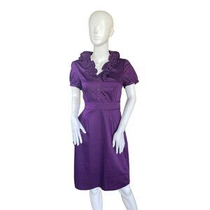 The Limited Women's Purple Ruffle Shirt Dress Size 6